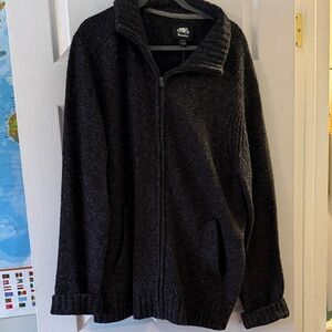 Roots Men's Dark Charcoal Full-Zip Sweater